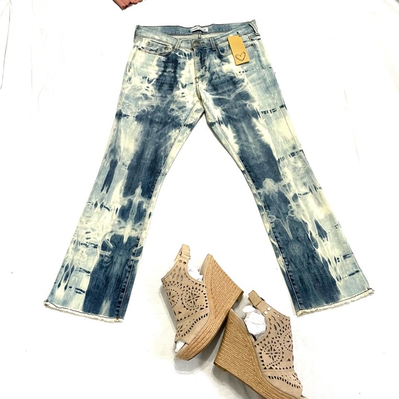 Psychedelic Crop Flare Jeans Size 27 4 - Picture 12 of 12